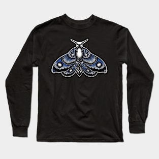 Blue Emperor Moth Long Sleeve T-Shirt